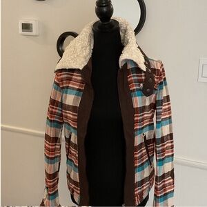 Diesel Multicolor Plaid Teddy Jacket